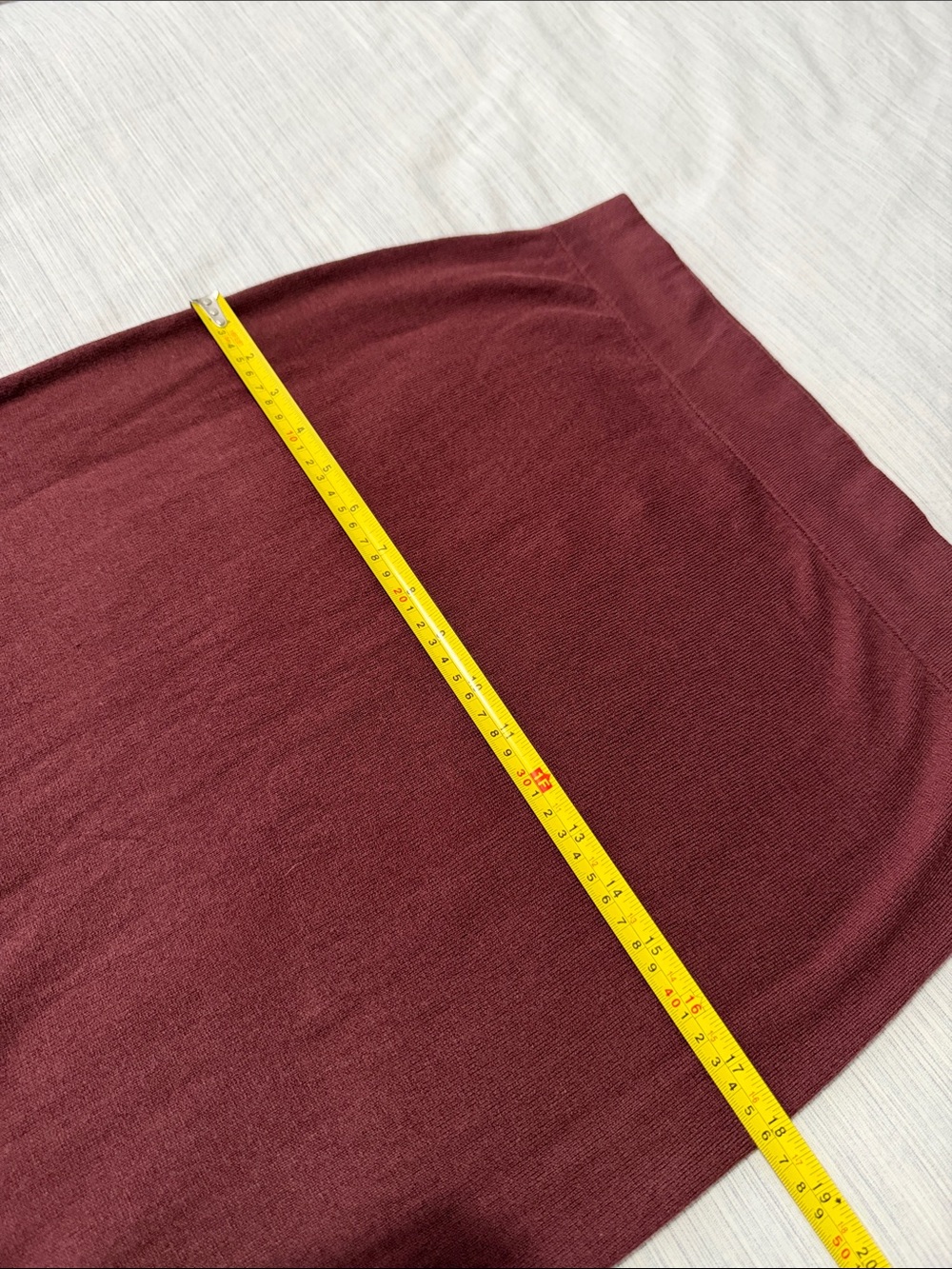 NWT Banana Republic Brown Modal Cotton Blend Knit Midi Skirt Side Slit Sz M - Picture 3 of 8